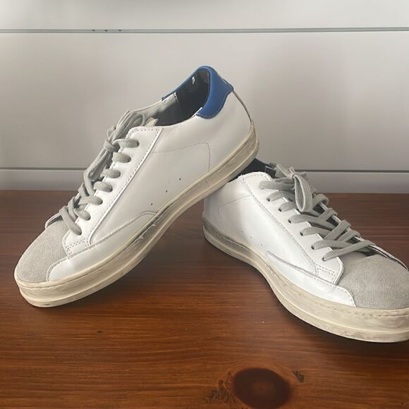 P448 You Can Surf Later White Leather Sneakers - Picture 3 of 8